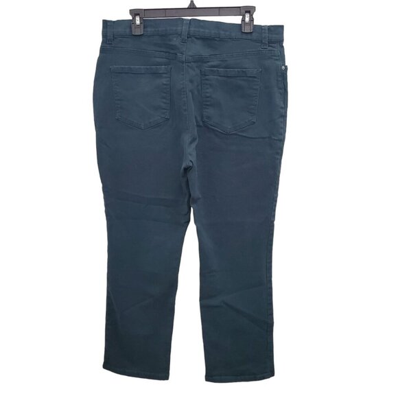 Gloria Vanderbilt Amanda Petite Women's Teal Stretch Straight Leg Jeans Plus 16P - Picture 7 of 7